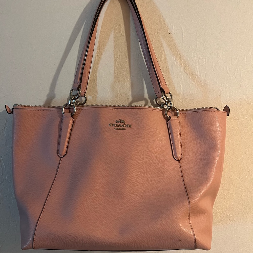 Coach purse; pink tote